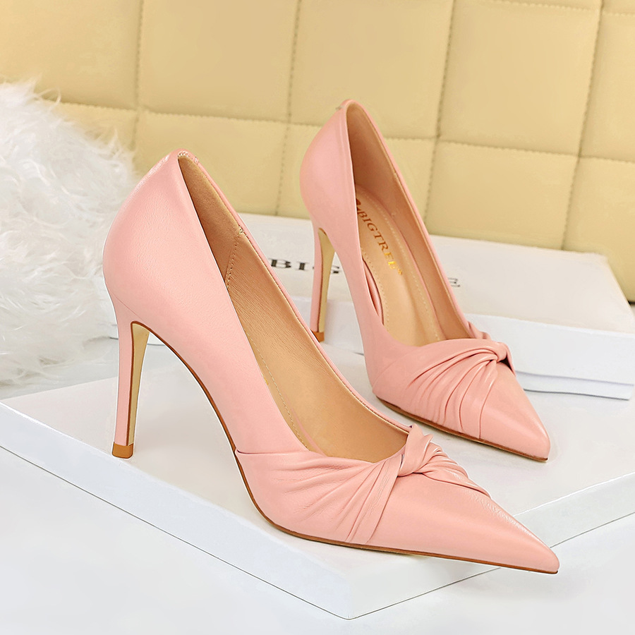 PU surface shallow mouth high heel shoes 43 01